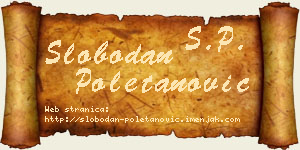 Slobodan Poletanović vizit kartica